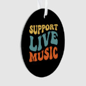 Support Live Music - Retro Typography Band Merch (devant)