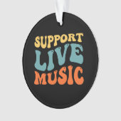 Support Live Music - Retro Typography Band Merch (devant)