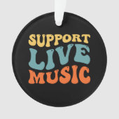 Support Live Music - Retro Typography Band Merch (devant)