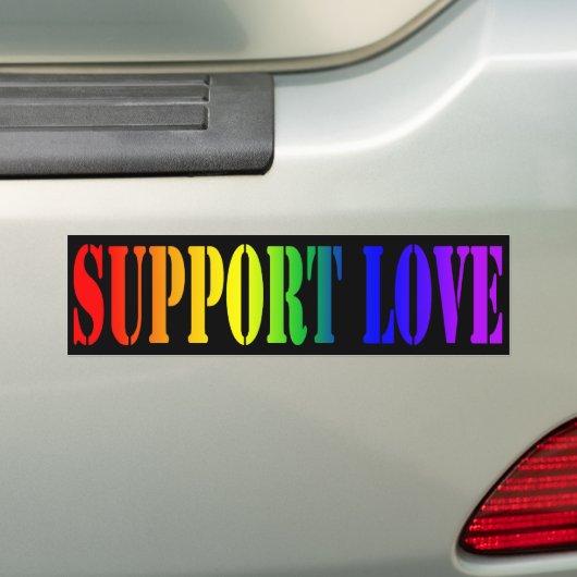Support Love Bumpersticker (Op auto)