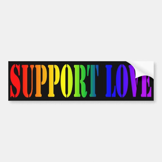Support Love Bumpersticker (Voorkant)