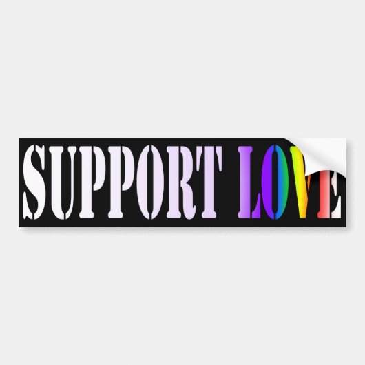 Support Love Bumpersticker (Voorkant)