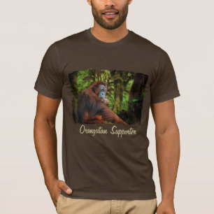 Support Orangoutan Red Ape Wildlife Art T-shirt