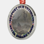 Support our Veterans ... USA Metalen Ornament (Links)