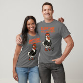 Support Polinators Cool Rooster in Leather Jacket T-shirt (Unisex)