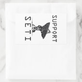 Support SETI Rechthoekige Sticker (Tas)