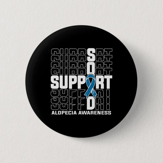 Support Squad Alopecia Bewustheid Ronde Button 5,7 Cm (Voorkant)