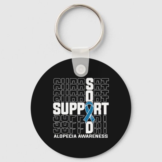 Support Squad Alopecia Bewustheid Sleutelhanger (Voorkant)