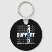 Support Squad Alopecia Bewustheid Sleutelhanger (Achterkant)
