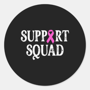 Support Squad Borstkanker - Borstkanker Aware Ronde Sticker