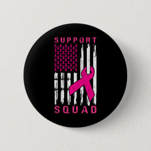 Support Squad Borstkanker – Pink Support Squad 1 Ronde Button 5,7 Cm