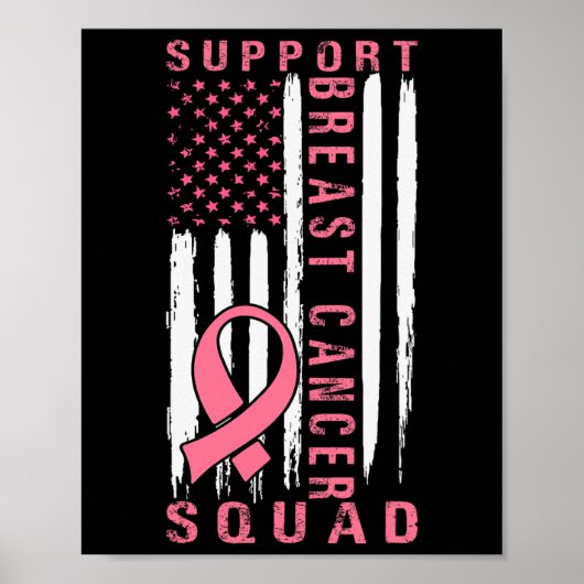 Support Squad Borstkanker – Pink Support Squad Poster (Voorkant)