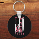 Support Squad Borstkanker – Pink Support Squad Sleutelhanger (Voorkant)