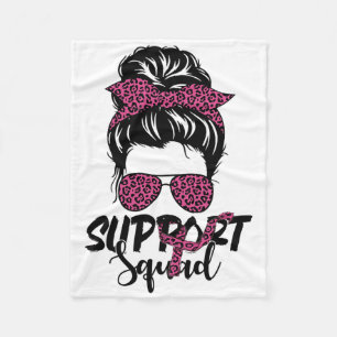 Support Squad Borstkanker Shirt voor vrouwen romme Fleece Deken