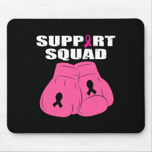 Support Squad Boxing Glove Pink Ribbon Borstkanker Muismat