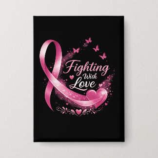 Support Squad Breast Cancer Awareness pink ribbon  Button