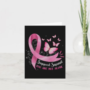Support Squad Breast Cancer Awareness Pink Ribbon Kaart