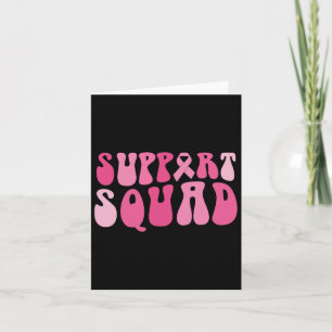 Support Squad Breast Cancer Awareness Pink Ribbon Kaart