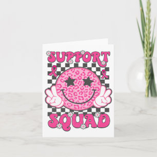 Support Squad Breast Cancer Awareness Pink Ribbon Kaart