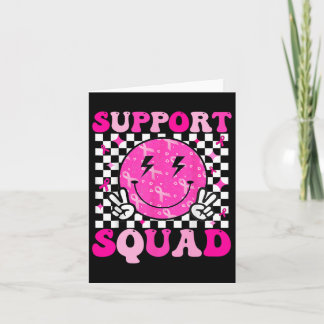 Support Squad Breast Cancer Awareness Pink Ribbon Kaart