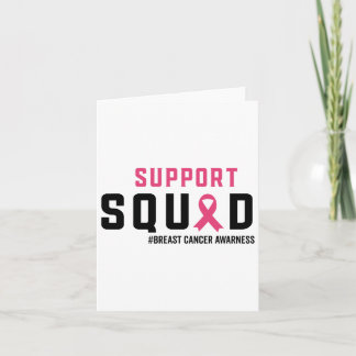 Support Squad Breast Cancer Awareness Pink Ribbon Kaart