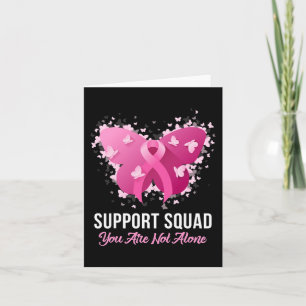 Support Squad Breast Cancer Awareness Pink Ribbon Kaart
