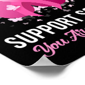 Support Squad Breast Cancer Awareness Pink Ribbon Poster (Hoek)