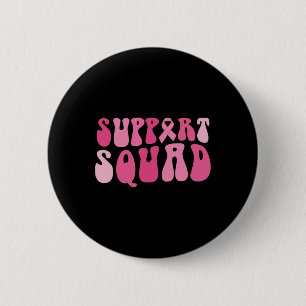 Support Squad Breast Cancer Awareness Pink Ribbon Ronde Button 5,7 Cm