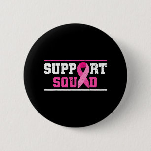 Support Squad Breast Cancer Awareness Pink Ribbon Ronde Button 5,7 Cm