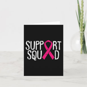 Support Squad Breast Cancer Awareness Ribbon Fight Kaart