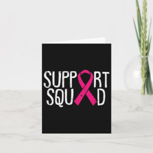 Support Squad Breast Cancer Awareness Ribbon Fight Kaart