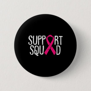 Support Squad Breast Cancer Awareness Ribbon Fight Ronde Button 5,7 Cm