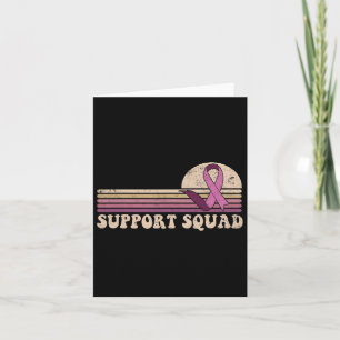 Support Squad Breast Cancer Awareness Ribbons Pink Kaart