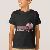 Support Squad Breast Cancer Awareness Ribbons Pink T-shirt (Voorkant)