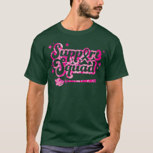 Support Squad Breast Cancer Awareness Vintage Pink T-shirt