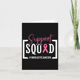Support Squad Breast Cancer Awareness Warrior Pink Kaart