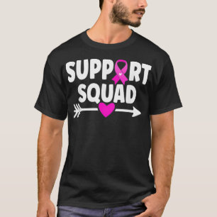 Support Squad Breast Cancer Bewustheid Oktober Roz T-shirt