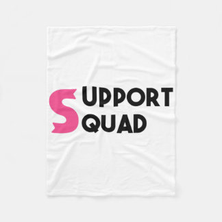 Support Squad Breast Cancer Warrior Survivor Pink Fleece Deken