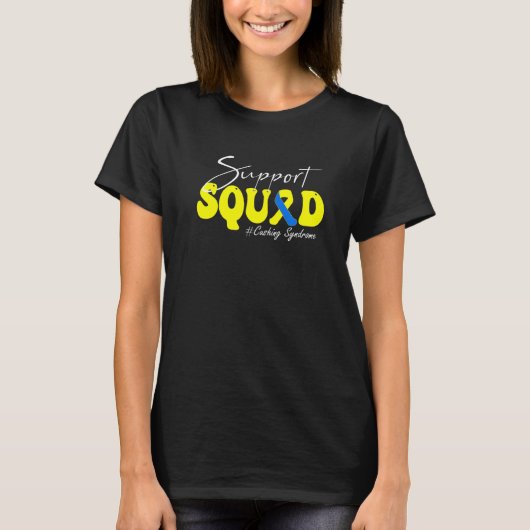 Support Squad Cushing Syndrome Awareness Yellow & T-shirt (Voorkant)