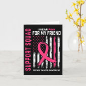 Support Squad Draag Roze Friend Breast Cancer AWar Kaart (Gele Bloem)
