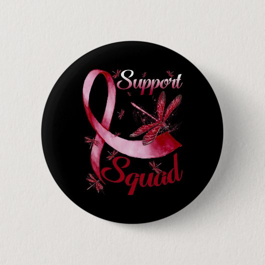 Support Squad Dragonfly Brain Aneurysma Bewustzijn Ronde Button 5,7 Cm (Voorkant)