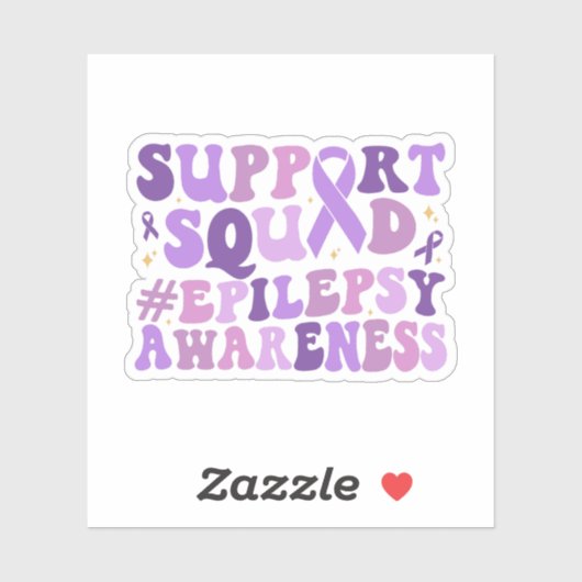 Support Squad Epilepsie Bewustzijn Maand Epilepsie Sticker (Vel)