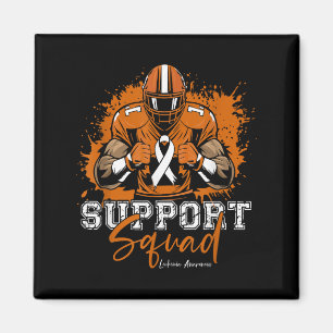 Support Squad Football Oranje Ribbon Leukemie Awar Magneet
