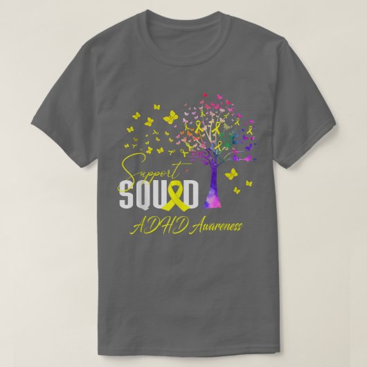 Support Squad for Adhd Awareness T-shirt (Design voorkant)