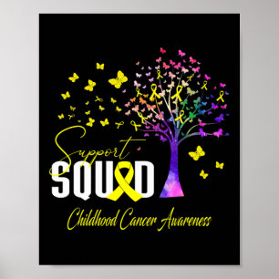 Support Squad for Childhood Cancer Awareness Poster