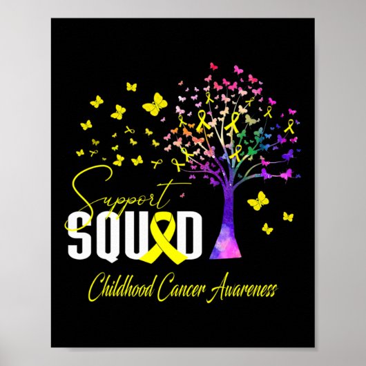 Support Squad for Childhood Cancer Awareness Poster (Voorkant)