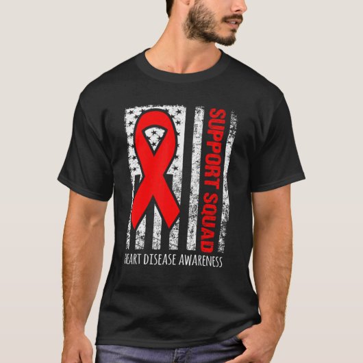 Support Squad Heart Disease Awareness T-shirt (Voorkant)