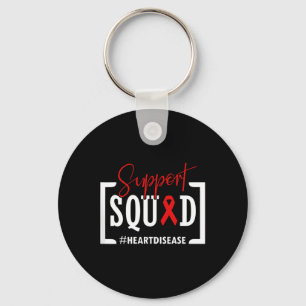 Support Squad Heart Disease Awareness Warrior Red Sleutelhanger
