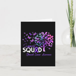Support Squad Herfst Tree Periwinkle Ribbon Stomac Kaart