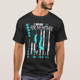 Support Squad Ik Draag Blauwgroen voor mijn moeder T-shirt